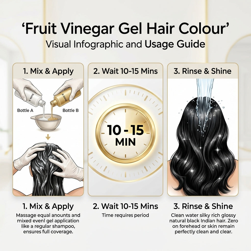 How to Use Fruit Vinegar Gel Hair Color in 3 Easy Steps