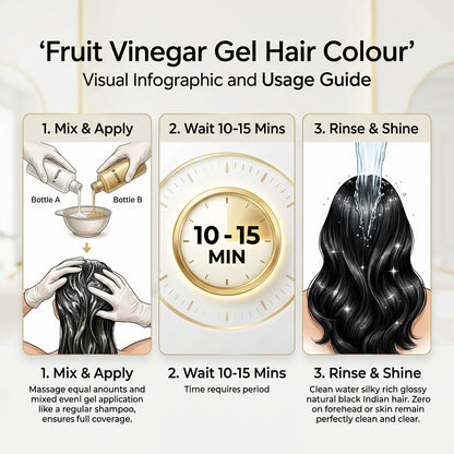 How to Use Fruit Vinegar Gel Hair Color in 3 Easy Steps