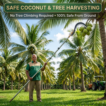 Safe Coconut and Tree Harvesting From Ground No Climbing