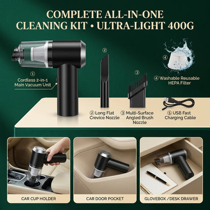 Complete All-In-One Cleaning Kit & Compact 400g Design