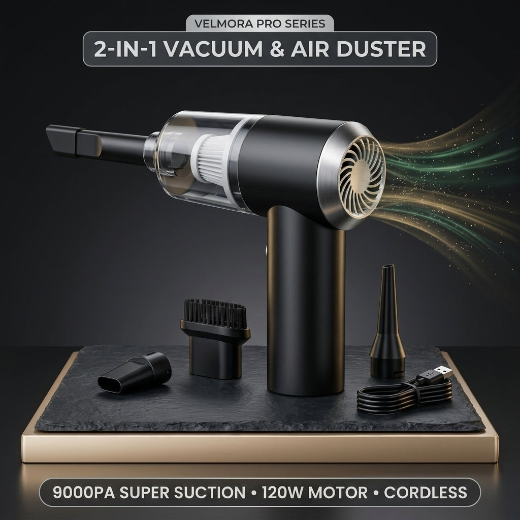 Velmora Pro 2-in-1 Cordless Vacuum & Air Duster Hero